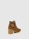 Botins com Fecho em Camel